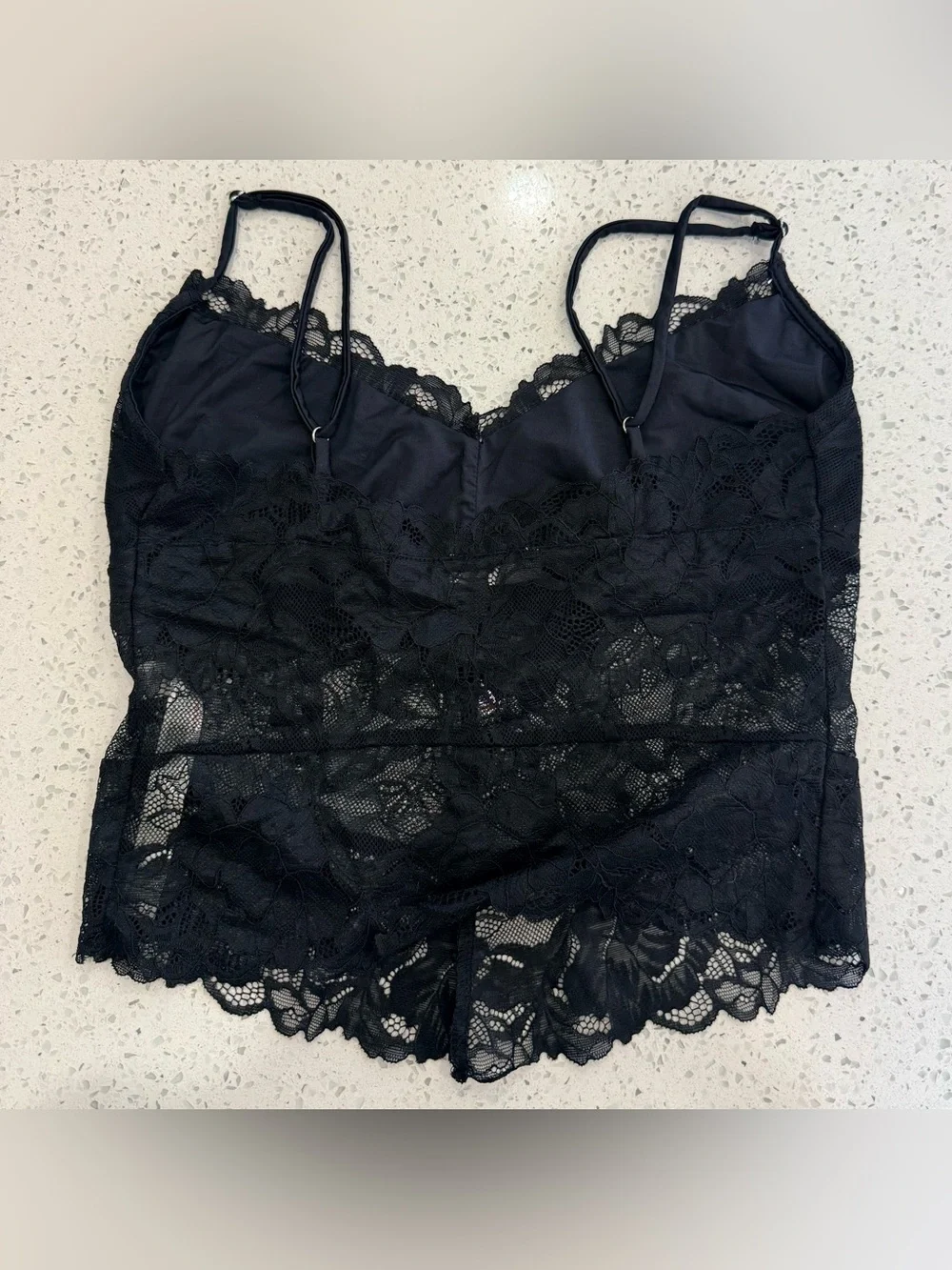 NEW Free People Heart Eyes Cami in Black Size XS